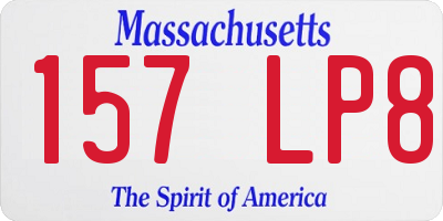 MA license plate 157LP8