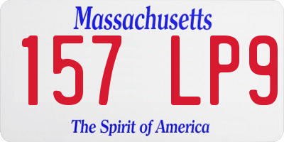 MA license plate 157LP9