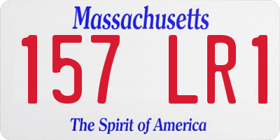 MA license plate 157LR1