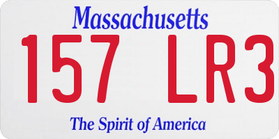 MA license plate 157LR3