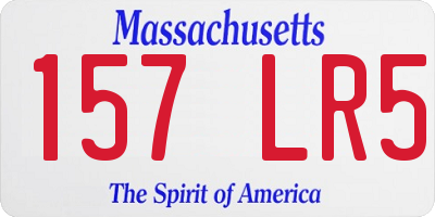 MA license plate 157LR5