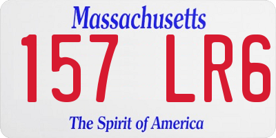 MA license plate 157LR6