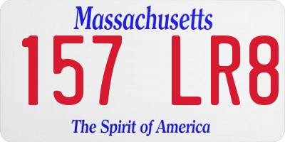 MA license plate 157LR8