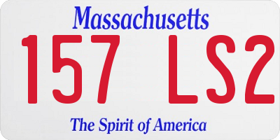 MA license plate 157LS2