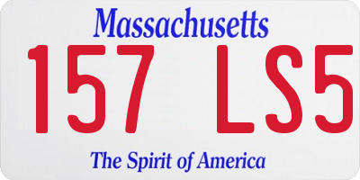 MA license plate 157LS5