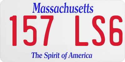 MA license plate 157LS6