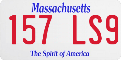 MA license plate 157LS9