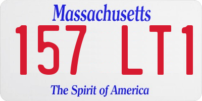 MA license plate 157LT1