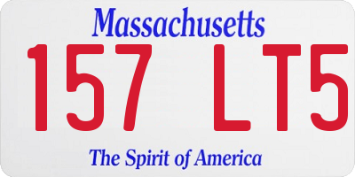 MA license plate 157LT5