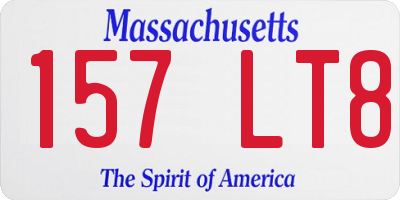 MA license plate 157LT8