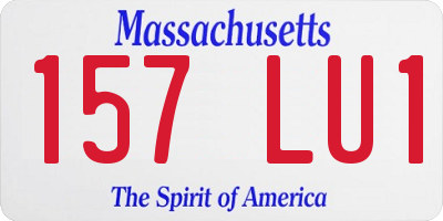 MA license plate 157LU1