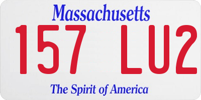 MA license plate 157LU2