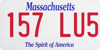 MA license plate 157LU5