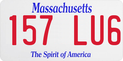 MA license plate 157LU6