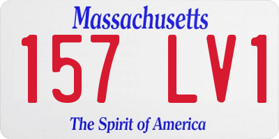 MA license plate 157LV1