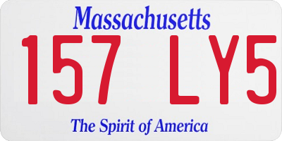 MA license plate 157LY5