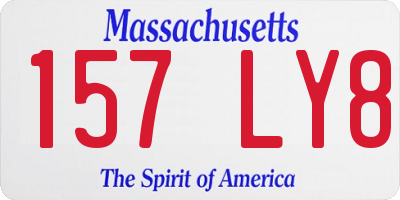 MA license plate 157LY8