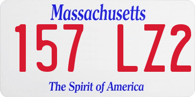 MA license plate 157LZ2