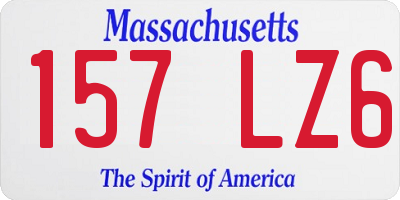 MA license plate 157LZ6