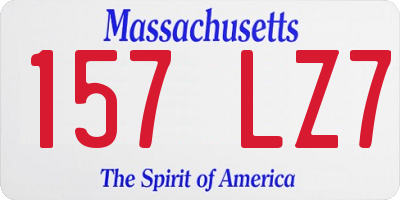 MA license plate 157LZ7