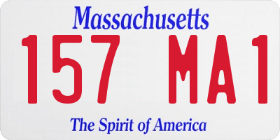 MA license plate 157MA1