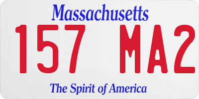 MA license plate 157MA2