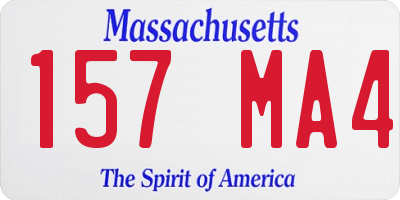 MA license plate 157MA4