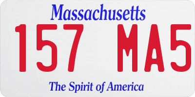MA license plate 157MA5