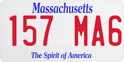 MA license plate 157MA6