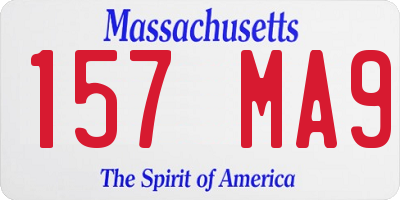 MA license plate 157MA9