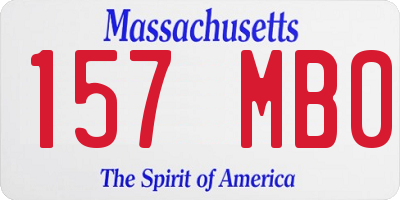 MA license plate 157MB0
