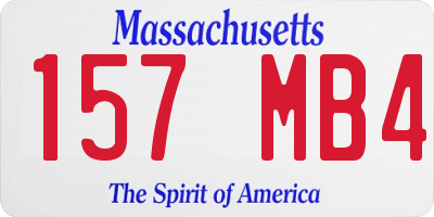 MA license plate 157MB4