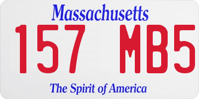 MA license plate 157MB5