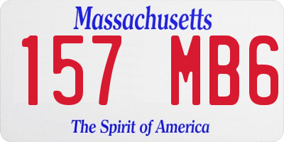 MA license plate 157MB6