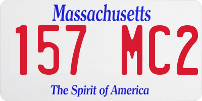 MA license plate 157MC2