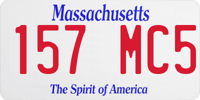 MA license plate 157MC5