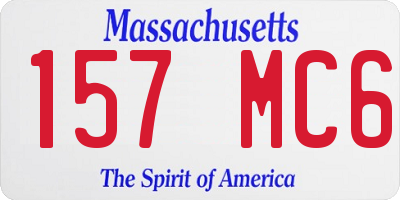 MA license plate 157MC6