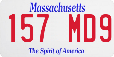 MA license plate 157MD9