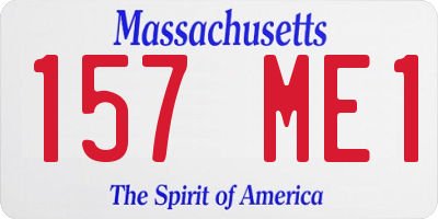 MA license plate 157ME1