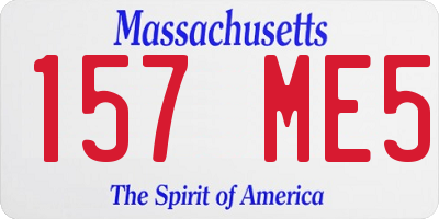 MA license plate 157ME5