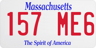 MA license plate 157ME6