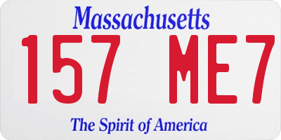 MA license plate 157ME7