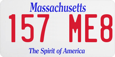 MA license plate 157ME8
