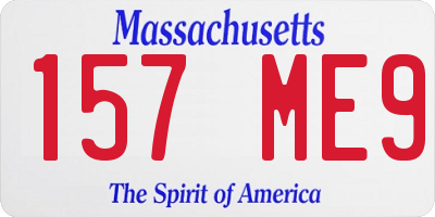 MA license plate 157ME9