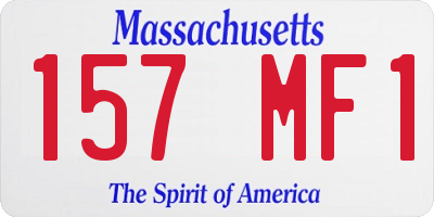 MA license plate 157MF1