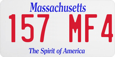 MA license plate 157MF4