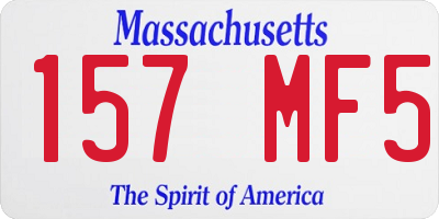 MA license plate 157MF5