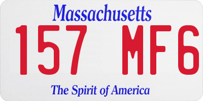 MA license plate 157MF6