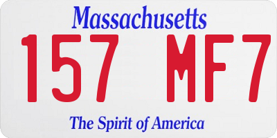 MA license plate 157MF7