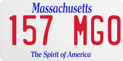 MA license plate 157MG0